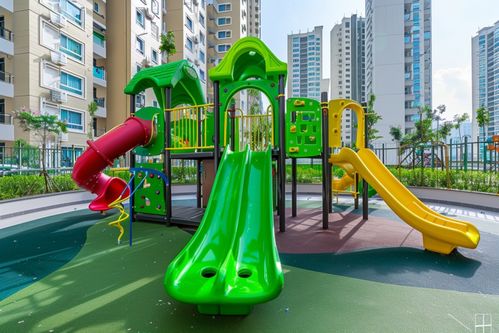 社区儿童游乐设备设计效果图 摄影图 下载至来源处